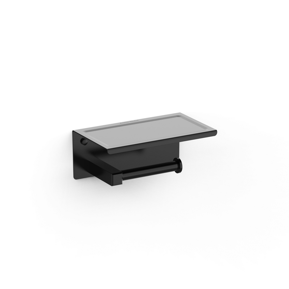 Concept Square Single Tissue Holder w/ Shelf (Hard Graphite)